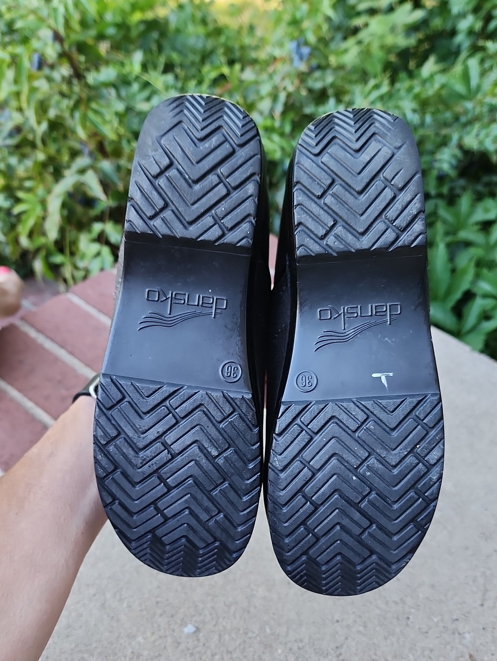Dansko Dark Brown Leather Slip-On Clogs - Picture 7 of 17